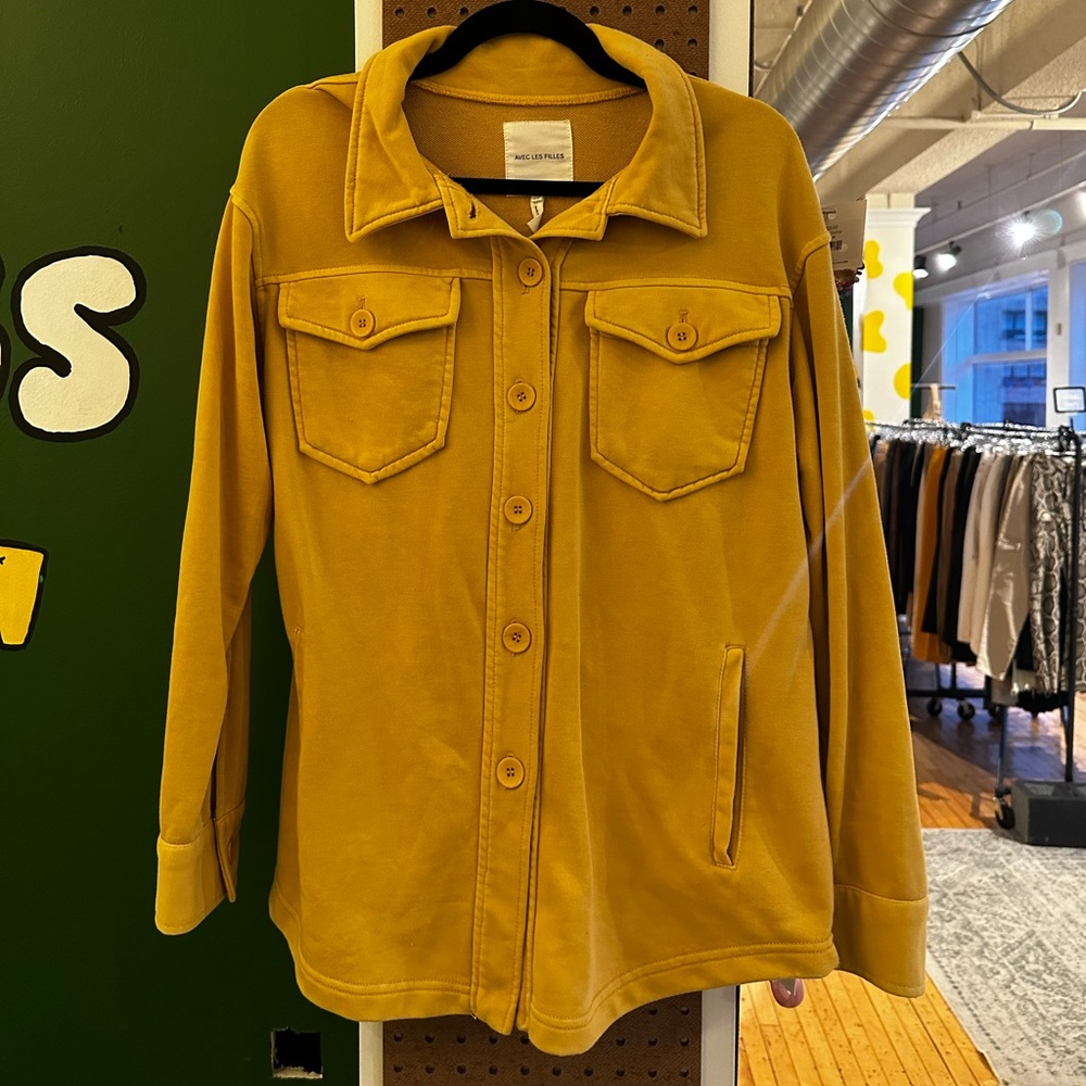 Avec Les Filles Mustard Utility Jacket